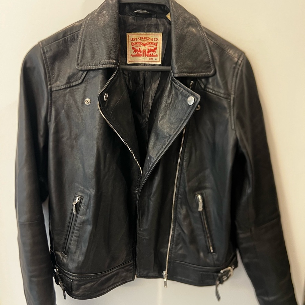 Levi's Women's Bomber Black (REAL) Leather Jacket